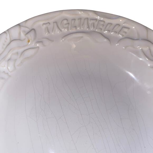 Fapor Portugal 10" White Individual Pasta Bowls Embossed Pasta Rim - Picture 2 of 11